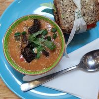 Stew and sandwich at Antiquity Plant-based Cafe @ The Timetravellers Bookshop in Skibbereen