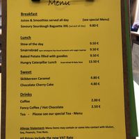 Menu at Antiquity Plant-based Cafe @ The Timetravellers Bookshop in Skibbereen