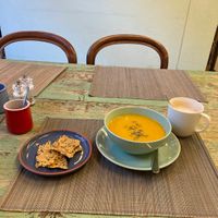 Pumpkin soup 🥰  at Little Plant Pantry in Amsterdam