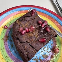 Warm moist Brownie  at Little Plant Pantry in Amsterdam