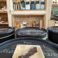 almond chocolate bar at Little Plant Pantry in Amsterdam