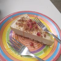 Lemon cheesecake at Little Plant Pantry in Amsterdam