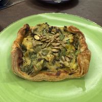 Leek almond pastry   at Little Plant Pantry in Amsterdam