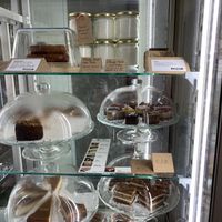 Cakes and other prepared foods at Little Plant Pantry in Amsterdam
