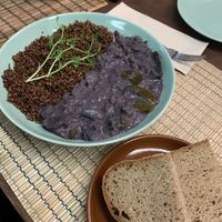 Mushroom and broccoli stew.  Yummies at Little Plant Pantry in Amsterdam