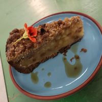 Apple crumble at Little Plant Pantry in Amsterdam
