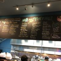 Menu board  at Dat Dog in New Orleans