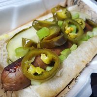 Vegan sausage at Dat Dog in New Orleans