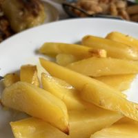 Cooked potatoes, half portion!  at Oda's Garden in Tirana