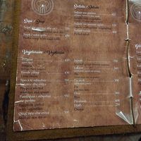 Menu at Oda's Garden in Tirana