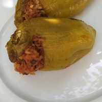 Peperoni ripieni at Oda's Garden in Tirana