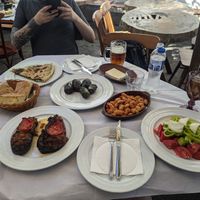 The free bread isn't vegan! at Oda's Garden in Tirana