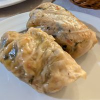 Stuffed vine leaves at Oda's Garden in Tirana