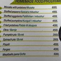 menu   at Temi Albanian Food in Berat