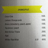 drinks   at Temi Albanian Food in Berat