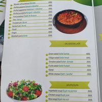 Menu at Temi Albanian Food in Berat