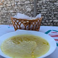 Rice soup at Temi Albanian Food in Berat