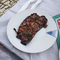 Stuffed aubergines at Temi Albanian Food in Berat