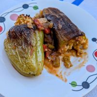 Stuffed Peppers at Temi Albanian Food in Berat