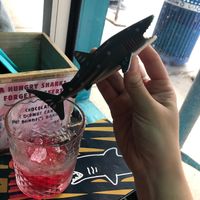 Shark themed shots!  at No Bones Beach Club in Chicago