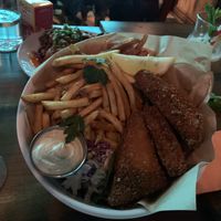 Fish and fries  at No Bones Beach Club in Chicago