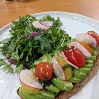 Avocado toast at Wholism in Portland