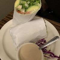 Fish wrap  at LA Vegan in Los Angeles