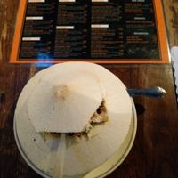 young fresh coconut - delicious! at LA Vegan in Los Angeles