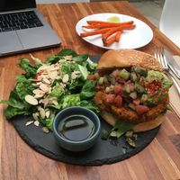 Eden burger (and mostly eaten sweet potato fries) at Fittie Sense in Kuala Lumpur