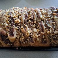 Vegan babka with chocolate at Atrameez Products in Amman