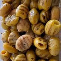 Grilled olives at Atrameez Products in Amman