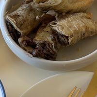 Vegan mussakhan rolls at Atrameez Products in Amman