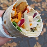 Mix-Wrap with Falafel and Çiğ Köfte at Veganland in Bonn