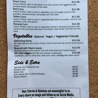 Menu at Once Upon A Thai in Abbotsford