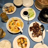 mapo tofu and mock duck wraps at Yming in London