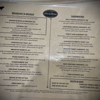 The other side of the menu  at Olive & Thyme in Toluca Lake