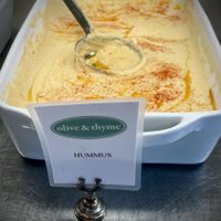 Hummus  at Olive & Thyme in Toluca Lake