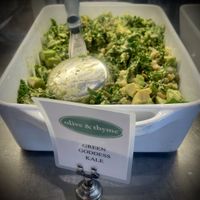 Green goddess kale salad 🥗   at Olive & Thyme in Toluca Lake