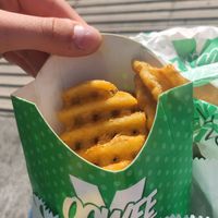 Waffle fries at Oowee Vegan - Baldwin in Bristol