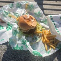 Chip and bacon chicken burger at Oowee Vegan - Baldwin in Bristol