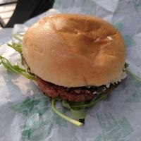 Mediterranean burger at Oowee Vegan - Baldwin in Bristol