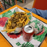 Dirty fries with jalapenos and vegan cheese at Oowee Vegan - Baldwin in Bristol