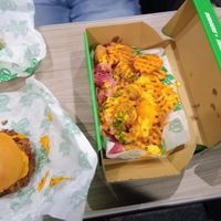 Sep 2020 - loaded fries with shrimp 🦐 burger and shakes at Oowee Vegan - Baldwin in Bristol