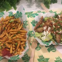 Marmite butter fries and Caesar salad  at Oowee Vegan - Baldwin in Bristol
