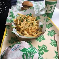 Garlic dirty fries and burgers at Oowee Vegan - Baldwin in Bristol