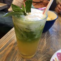 Basil and pineapple juice  at Ginger Farm Kitchen in Chiang Mai
