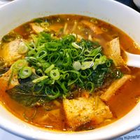 Turmeric-lemongrass soup with udon noodles and tofu at An Khang Quan in Dusseldorf