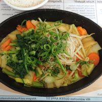 (25) coconut curry with vegetables, lemongrass and rice at An Khang Quan in Dusseldorf