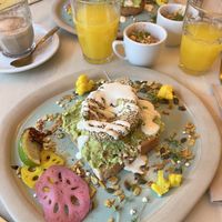 Avocado on toast like you’ve never seen it before!  at Brunch and Cake By The Sea in Barcelona