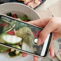 Vegan salad at Brunch and Cake By The Sea in Barcelona
